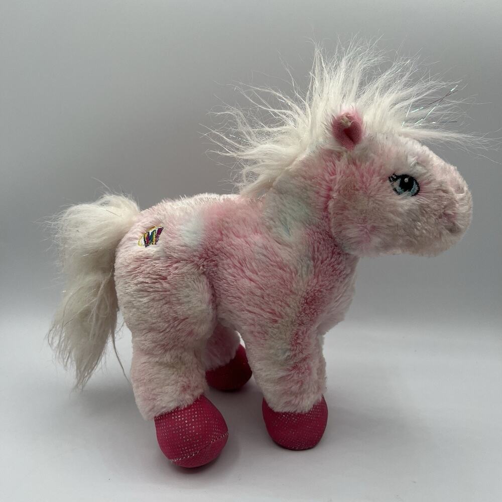 GANZ Webkinz Classic Pink Pony HM117 Soft Plush Horse Glitter Feet No Code